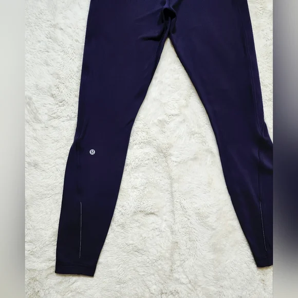Lululemon Fast as Fleece Tight 28” Size 8 Midnight Navy Legging Active Run Lined - Picture 10 of 16